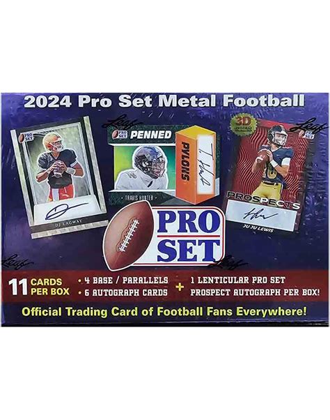 2024 leaf pro set metal football hobby box|2024 metal football hobby box.